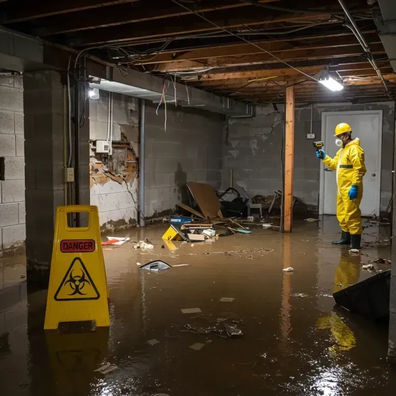 Flooded Basement Electrical Hazard in Forest Oaks, NC Property